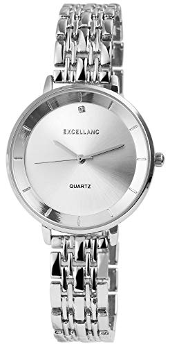 Excellanc Damen – Uhr Metall Armbanduhr Clipverschluss Analog Quarz 1800147 von Excellanc