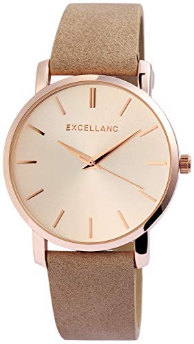 Excellanc Damen - Uhr mit Lederimitationsband Analog Quarz 2900098 von Excellanc