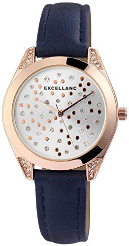 Excellanc Damen – Uhr Lederimations Armband Analog Quarz Uhrwerk 1900176-004 von Excellanc