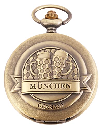 Excellanc Taschen-Uhr mit Kette Unisex München Analog Quarz 4000028 (messingfarben) von Excellanc