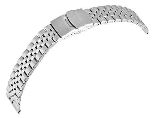 Edelstahl Edelstahl Uhrenarmband mit Faltschließe Anstoßbreite 20 mm 8100146 von Excellanc