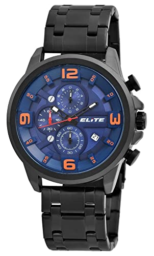 Excellanc Elite Herrenuhr Blau Schwarz Analog Datum Chronograph Metall Quarz 3 Bar Armbanduhr Excellanc Elite Herrenuhr Blau Schwarz Analog Datum Chronograph Metall Quarz 3 Bar Armbanduhr von Excellanc