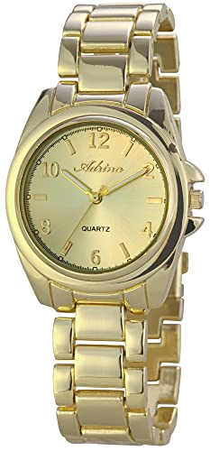 Excellanc Adrina Modische Damen Armband Uhr Gold Analog Metall Frauen Quarz 9RP4610400002 von Excellanc