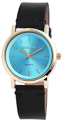 Excellanc Damen-Uhr Kunstleder Modern Trend Rund Analog Quarz 195003500204 von Excellanc