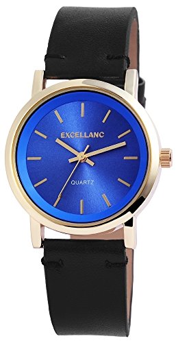 Excellanc Damen-Uhr Kunstleder Modern Trend Rund Analog Quarz 195003000204 von Excellanc