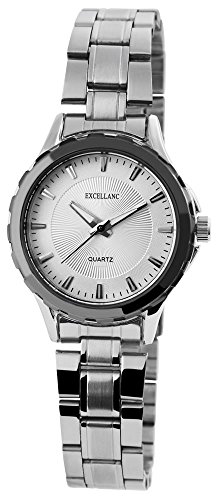 Excellanc Damen Analog Quarz Uhr mit Edelstahl Armband 180822000004 von Excellanc