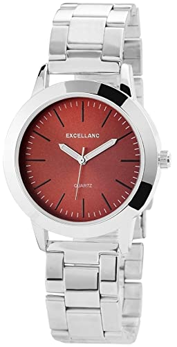 Excellanc Damen Analog Quarz Uhr mit Edelstahl Armband 180525000028 von Excellanc