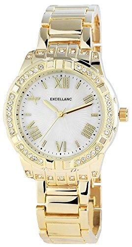 Excellanc Damen-Armbanduhr Analog Quarz Verschiedene Materialien 150802000031 von Excellanc