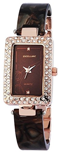 Excellanc Damen Analog Quarz Uhr mit Verschiedene Materialien Armband 150837000033 von Excellanc