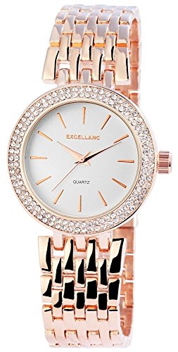 Excellanc Damen Analog Quarz Uhr mit Verschiedene Materialien Armband 152832500020 von Excellanc