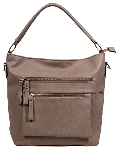 Excellanc Damen Handtasche aus Lederimitat Braun 36x11x32 cm von Excellanc