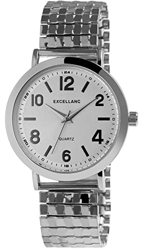 Excellanc Damen-Uhr Edelstahl Zugband Analog Quarz 1700064 (silberfarbig) von Excellanc