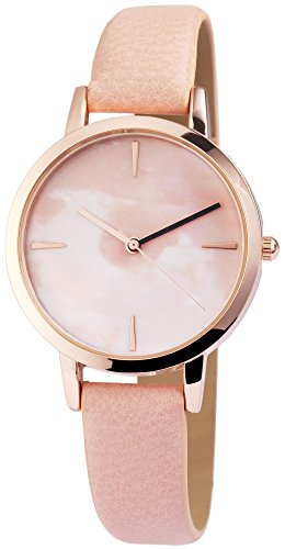 Excellanc Damen-Uhr Kunstleder Armband Dornschließe Analog Quarz 1900111 (rosa) von Excellanc