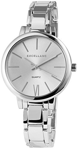 Excellanc Damen-Uhr Metallarmband Clipverschluss Analog Quarz 1800038 von Excellanc