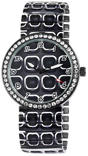 Excellanc Damen – Uhr Edelstahl Zugband Armbanduhr Strass Analog Quarz 1700032 von Excellanc