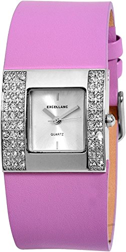 Excellanc Damen Analog Quarz Uhr mit Leder Armband 192523800001 von Excellanc