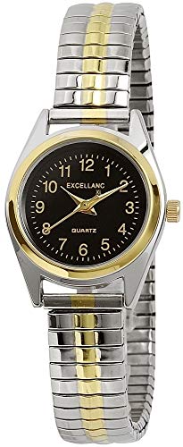 Excellanc Damen-Uhr Zugarmband Edelstahl Analog Quarz 1700039-001 von Excellanc