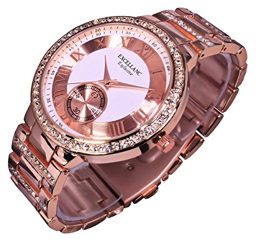 Excellanc Damenuhr Armbanduhr Rosegold Farben 154032500016 RO5 von Excellanc