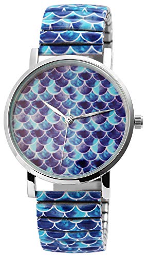 Excellanc Damen – Uhr Zugband Edelstahl Armbanduhr Motive Analog Quarz 1700052 von Excellanc