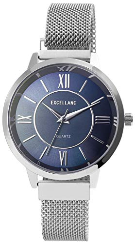 Excellanc Damen-Uhr Milanaisearmband Edelstahl Magnetverschluss Quarz Analog 1300032 (silberfarbig) Excellanc Damen-Uhr Milanaisearmband Edelstahl Magnetverschluss Quarz Analog 1300032 (silberfarbig) von Excellanc