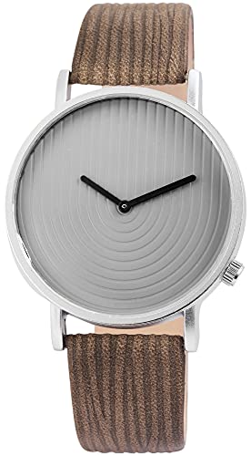 Excellanc Damen-Uhr Kunstleder Armband Dornschließe Analog Quarz 1900142 (grau) von Excellanc