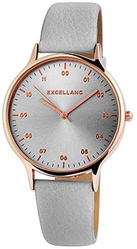Excellanc Damen-Uhr Kunstleder Armband Dornschließe Analog Quarz 1900212 (grau) Excellanc Damen-Uhr Kunstleder Armband Dornschließe Analog Quarz 1900212 (grau) von Excellanc