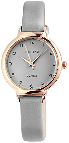 Excellanc Damen-Uhr Kunstleder Armband Dornschließe Analog Quarz 1900166 (grau) Excellanc Damen-Uhr Kunstleder Armband Dornschließe Analog Quarz 1900166 (grau) von Excellanc