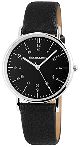 Excellanc Damen-Uhr Kunstleder Armband Dornschließe Analog Quarz 1900211 (schwarz) Excellanc Damen-Uhr Kunstleder Armband Dornschließe Analog Quarz 1900211 (schwarz) von Excellanc