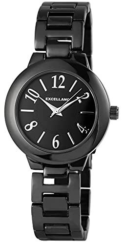Excellanc Damen-Uhr Metall Gliederarmband Faltschließe Analog Quarz 1800167 (schwarz) Excellanc Damen-Uhr Metall Gliederarmband Faltschließe Analog Quarz 1800167 (schwarz) von Excellanc