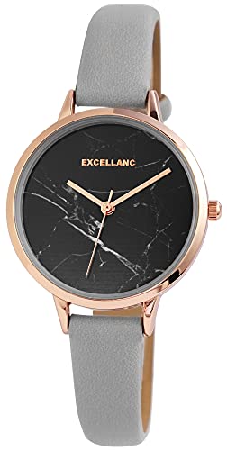 Excellanc Damen-Uhr Kunstleder Armband Dornschließe Analog Quarz 1900214 (grau) Excellanc Damen-Uhr Kunstleder Armband Dornschließe Analog Quarz 1900214 (grau) von Excellanc
