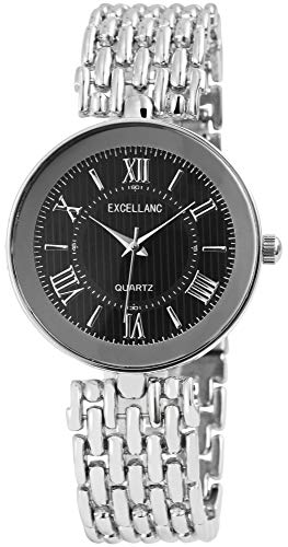 Excellanc Damen – Uhr Metall Armbanduhr Faltschließe Analog Quarz 1800128 von Excellanc