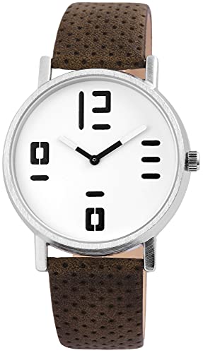 Excellanc Damen-Uhr Kunstleder Armband Dornschließe Analog Quarz 1900141 (Dunkelbraun) von Excellanc
