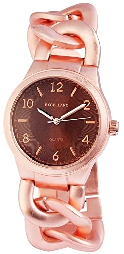 Excellanc Damen-Uhr Metallarmband Analog Quarzwerk 152837000022 von Excellanc