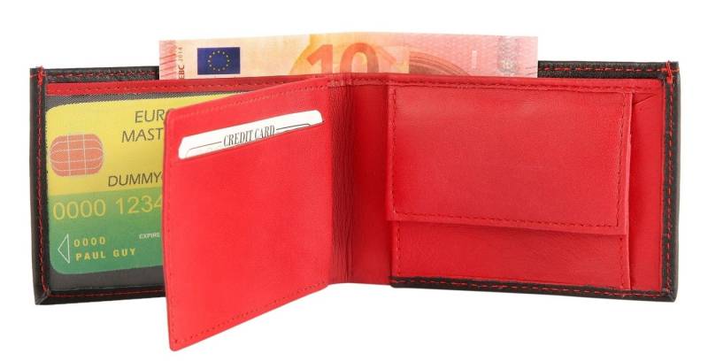 Excellanc Geldbörse Fadel Excellanc Mini-Geldbörse aus Echtleder in rot (Einzeln) von Excellanc