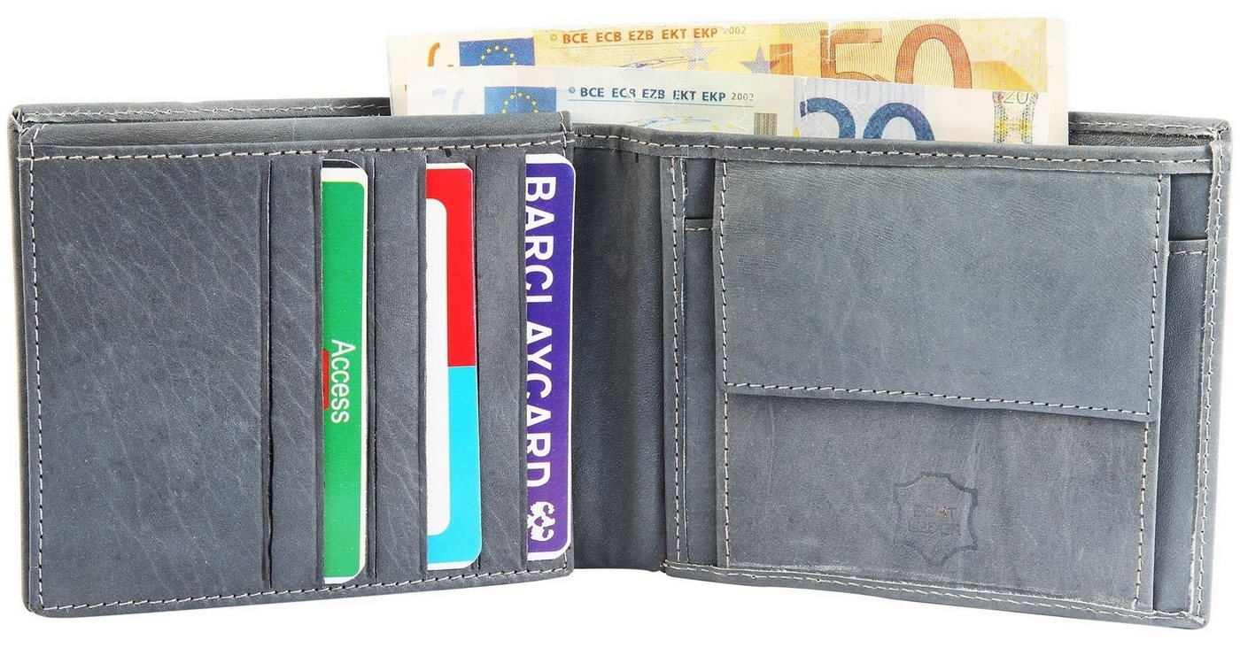 Excellanc Geldbörse Gabriel Excellanc Geldbörse aus Echtleder, Querformat, schwarz (Einzeln), Herren GeldbÃ¶rse Quer Echtleder von Excellanc