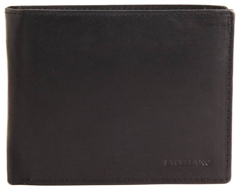 Excellanc Geldbörse Gibrail Excellanc Geldbörse aus Echtleder, Querformat, schwarz (Einzeln), Herren GeldbÃ¶rse Quer Echtleder von Excellanc