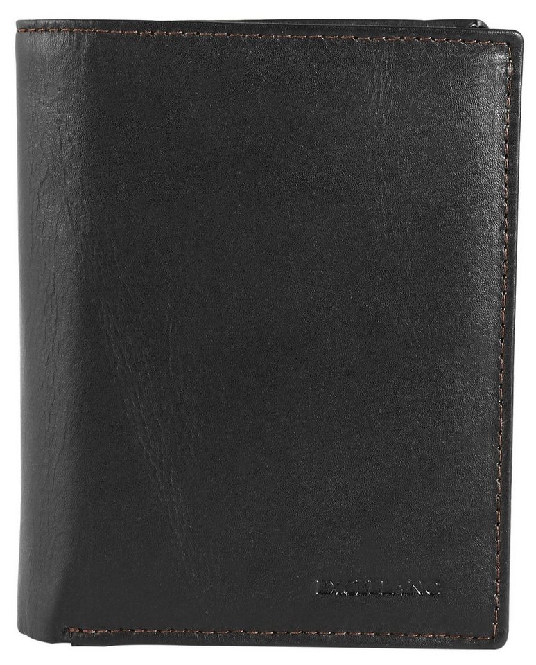 Excellanc Geldbörse Nazmi Excellanc Herren Geldbörse aus Echtleder in schwarz. Format (Einzeln), Herren GeldbÃ¶rse Hoch Echtleder von Excellanc