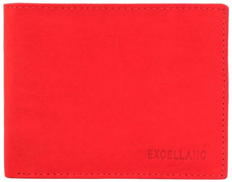 Excellanc Geldbörse Samed Excellanc Echt Leder Geldbörse in rot (Einzeln), Herren GeldbÃ¶rse Quer Echtleder von Excellanc