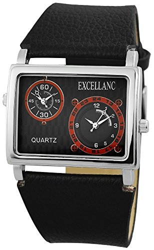 Excellanc Herrenuhr mit Lederimitationsarmband von Excellanc