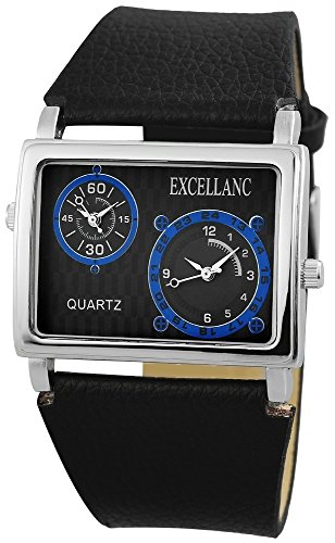 Excellanc Herren-Armbanduhr Analog Quarz Kunstleder 225721100014 von Excellanc