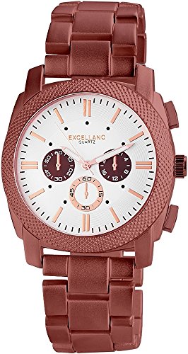 Excellanc Herren-Uhr Metall Gliederarmband Leuchtzeiger Analog Quarz 280952500002 von Excellanc
