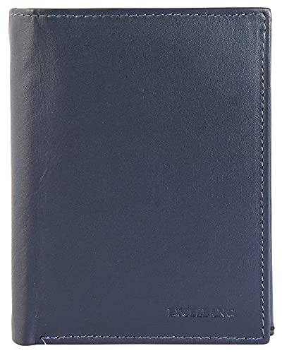 Excellanc Herren-Geldbörse Echt Leder Hochformat 12 x 10 x 2 cm 3000067 (blau) von Excellanc