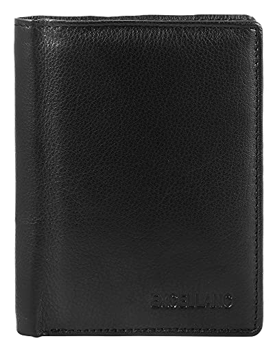 Excellanc Herren-Geldbörse Echt Leder Hochformat 12 x 9 x 2 cm 3000418 (schwarz) von Excellanc