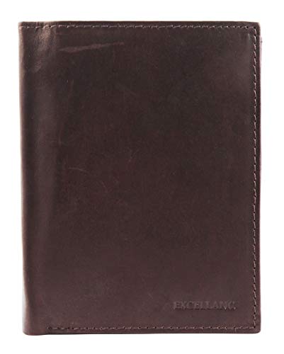Excellanc Herren-Geldbörse Echt Leder Portemonnaie Brieftasche Format 12 x 10 cm 3000123 von Excellanc