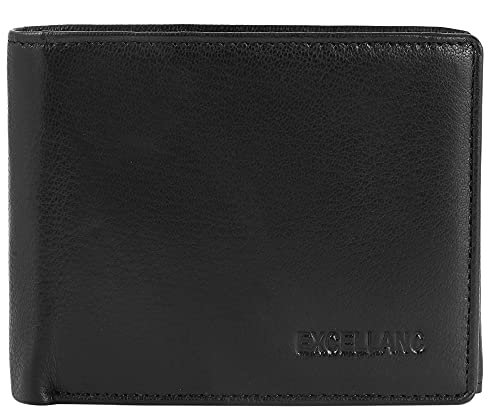 Excellanc Herren-Geldbörse Echt Leder Querformat 11 x 9 x 1,5 cm 3000415 (schwarz) von Excellanc