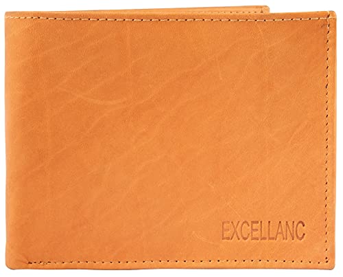 Excellanc Herren-Geldbörse Echt Leder Querformat 12 x 9,5 x 2 cm 3000191 (tan) von Excellanc