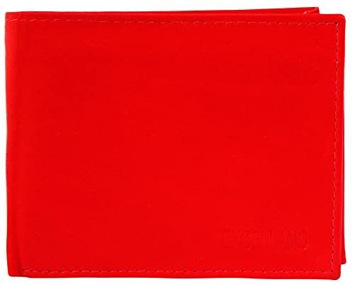 Excellanc Herren-Geldbörse Echt Leder Querformat 12 x 9,5 x2 cm 3000190 (rot) von Excellanc