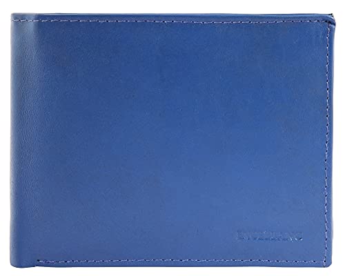 Excellanc Herren-Geldbörse Echt Leder Querformat 12 x 9 x 2,5 cm 3000060 (blau) von Excellanc