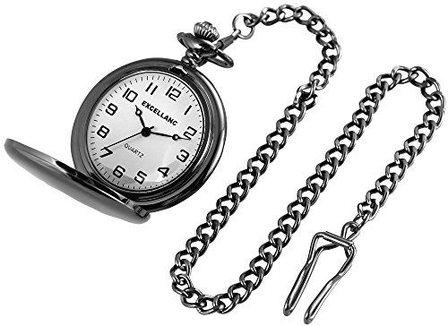 Excellanc Herren – Uhr Taschenuhr mit Kette Analog Quarz 4000020 von Excellanc