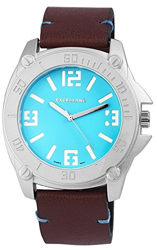 Excellanc Herren-Uhr Kunstleder analog Quarz 295023500188 von Excellanc